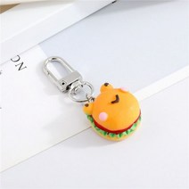 만화 개 코알라 햄버거 동물 키 체인 1 개 귀여운 코끼리 개구리 음식 열쇠 고리 여성 남성 키즈 선물 K155, Frog qingwa