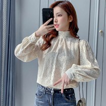가바바 여성 블라우스 단정하고 예쁜 레이스 긴팔블라우스 G42324
