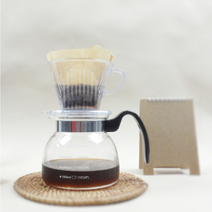 UH 핸드드립 커피 드리퍼 세트 드필터 거름망, 커피 드립세트 700ML, 999개
