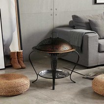 옛날화로 미니화로 빈티지 화덕 불멍 화로 주물화로, 68x45 블랙