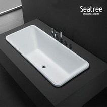 [씨트리] 사각 라운드 매립형 욕조 ST-6366 (1700mm), 단품
