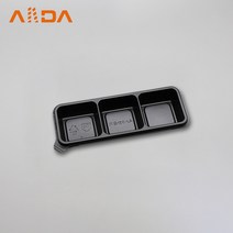다용도 직사각 3칸 용기 100개 / 뚜껑불포함