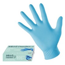 크린스킨 라이트 니트릴장갑 블루 100매입, 중(M), 1개