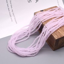 비즈 공예 비즈빔 비즈반지 목걸이 구슬 컬러비즈도안 Rondell 오스트리아면 처리 된 크리스탈 매트 컬러 라운드 유리 보석 만들기위한 느슨한 스페이서 DIY 2x3mm 165 개