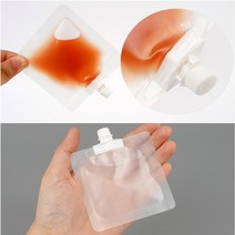 소분 파우치, 90ml 일자형 핑크