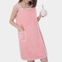 랩가운 바디타월 샤워로브 골프 대형수건, 핑크, 1개