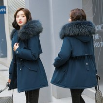 대외 무역 코튼 패딩 자켓 여성 짧은 겨울 새로운 대형 모피 칼라 코튼 패딩 코트 양털 안감 눈송이 파이크 의류