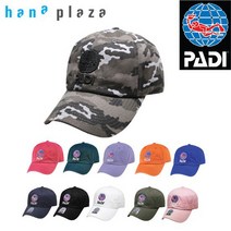 PADI 패디 스쿠버다이빙 야구 모자 볼캡, 블랙