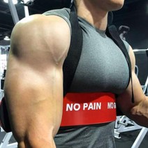 New Lu Ying No pain gain 헬스 이두 운동 보조 지지 받침 암 블래스터 2컬러, RED