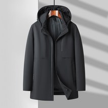 구스다운남가을겨울내피탈부착90화이트구스미디패딩P265