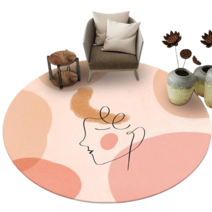 러블리즘 감성 원형 러그