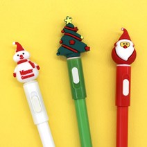 마음담아 귀여운 산타 트리 스위치 불빛 크리스마스 단체 선물 라이트 볼펜 3종, 1개, 2. 트리 라이트펜