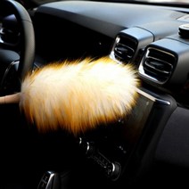 쓰리제이 차량용 양모먼지털이 타조털 먼지떨이개 가정용 먼지청소 2타입, 중