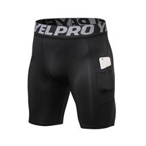 2포켓 4부 타이즈 / 마라톤 러닝 헬스 레깅스 반바지, 1개