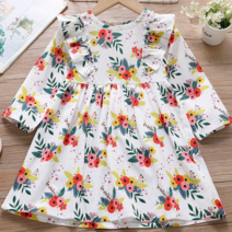 [아이하루] 장미러플긴팔원피스