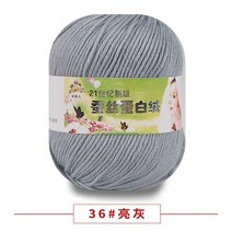 버터 올앤더갱 뜨개실 파인아트얀 코튼 10실 삼베 합사 마카랑 실크 인견사 대용량 에어울 콘사 수면사 50 뜨개질 원사면 크로 셰 뜨개질 실 원사 트리코 뜨개질 양말 원사, 1pc 36