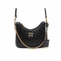 리본즈 미우미우 미우 미우 블랙 램스킨 여성 숄더백 R 5BH211 N88 F0002 TWO R 5BH2 11N 88F0002TWO (P002830088)