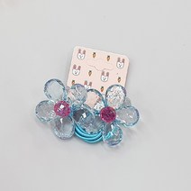 도도플라워 컷팅 반짝 아동머리방울 머리끈(한쌍)