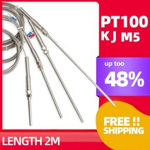 온도계측기 자기온도계 400 800 도 RTD K J PT100 50mm 오븐 온도 센서 M5 프로브 열 열전대 산업용, 02 J_04 50mm