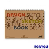 ForU565 아트스퀘어 디자인 스케치북 절 가로형 20매4개 지 색 한 색상 도화 복사