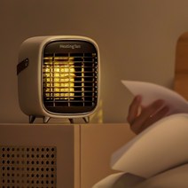 가정용 사무실 발히터 원룸 미니 캠핑용 휴대용 전기 온풍기, 화이트