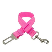 반려동물 캐리어 pet dog cat car seat belt for accessories 상품 동물 조절 가능한 하네스 리드 가죽 끈 small medium clip 프랑스, 분홍색, 45-72cm 폭 2.5cm