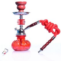 대형 유리 화병 미니 호박 Shisha 물 담뱃대 완료 28cm 11 39;39;집게와 함께 높이 유리 꽃병 일회용 마우, 01 빨간