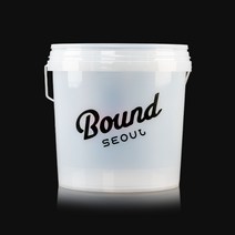 바운드서울 세차버킷 물통 18L 세차용 바스켓 그릿가드 세트, 화이트
