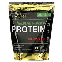 캘리포니아 CGN 플랜트 베이스 프로틴 907g 시나몬 번 맛 골드 뉴트리션 캘골뉴 California Gold Nutrition Cinnamon Bun Plant-Based Protein Vegan Easy to Digest 2 lb (907 g), 시나몬 907g