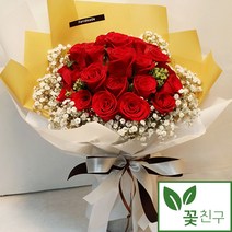 꽃친구 레드 빨간 장미 꽃다발 꽃바구니 꽃배달 케이크배달 당일배송가능 전국꽃배달, 레드장미, 케이크2(28.000원)