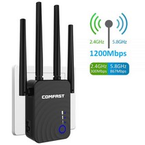 Comfast-1200Mbps 무선 와이파이 익스텐더 리피터라우터 듀얼 밴드 2.4 & 5.8Ghz 4 안테나 장거리 신호 증폭기, 02 US Plug