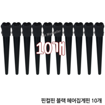 윤원상사 앞머리 블랙 핀컬핀(10개) 볼륨핀 미니 컷트핀 고정핀, 10개