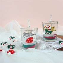 3온즈*6개/크리스마스 젤캔들만들기 키트 (파티), 레몬라벤더/블루