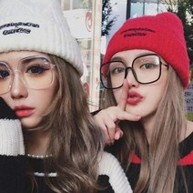 오버사이즈 사각 안경 블루라이트 차단 뿔테 큰안경 얼굴 작아보이는 남녀공용 투명 블랙 남자뿔테 빅사이