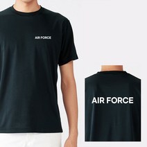 라운드 반팔 AIR FORCE 커스텀 화이트 쿨 티셔츠
