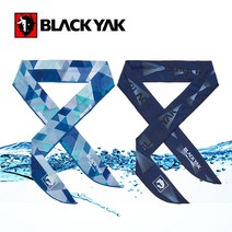 블랙야크 넥쿨러 여름 아이스 스카프 2개, 네이비+스카이블루