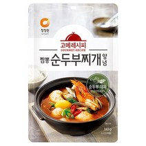 청정원 짬뽕 순두부찌개 양념, 140g, 16개