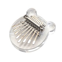 8 키 미니 칼림바 엄지 피아노 나무 금속 작은 악기 펜던트 Mbira 성인 어린이를위한 선물 초급 학습, 04 Transparent Bear_03 스페인