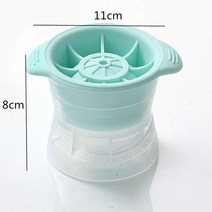 휴대용제빙기 까페제빙기 아이스메이커 미니제빙기 6cm 아이스 하키 몰드 실리콘 라운드 큐브 메이커 대형, 08 M-GREEN