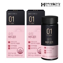 한미생활건강 슬림 바디 01 900mg 56정 14일분 가르시니아 다이어트 캄보지아 보조제, 2개
