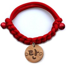 펫츠룩 나무인식표 핸드메이드목걸이, 01.데일리레드(나무팬던트)