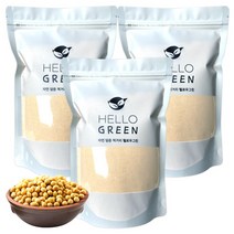 헬로우그린 국내산 볶은 백태 가루 500gX3(팩) 총1.5kg 볶은 콩가루, 500g(팩) 3개