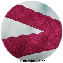 dklace 스판레이스모음 / 레이스 6080 폭 7.5cm 자가드, Wine