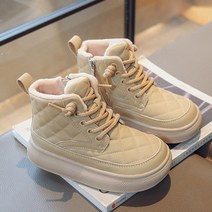 도오빠 넬븐부츠 아동 기모부츠 퀄팅 겨울 하이탑 워커 부츠 남아 여아 남녀공용 신발