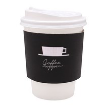 12온스+흰색개폐+호퍼홀더100개 테이크아웃종이컵세트, 단품, 단품