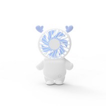 usb 휴대용 선풍기 미니 우주인 충전 학생 기숙사 데스크톱 무음 선풍기, 사슴색 블루