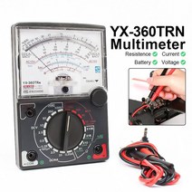 공구세트 YX-360TRN Analog Multimeter Tool DC/AC 1000V Voltmeter 250mA Ammeter 10K Resistance Meter V, 한개옵션0