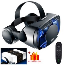 가상 현실 3D VR 안경 헤드셋 스마트 헬멧 스마트 폰 휴대 전화 렌즈 헤드폰 컨트롤러 Viar 쌍안경, 06 With Box With Remote