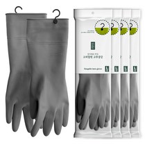 정석대로 만든 고리달린 고무장갑, 그레이, 대(L), 5입