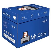 미스터카피 A4 복사용지 A4용지 75g 2500매 1BOX